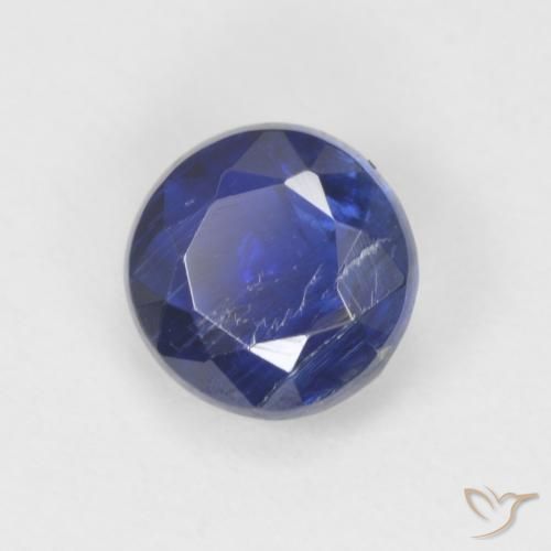 1.24 ct Blue Kyanite Stone, Natural Kyanite in Round Facet Shape for Sale