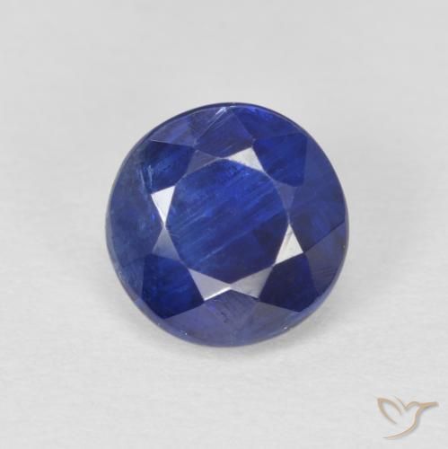 1.22ct Natural Deep Blue Kyanite, Round, SI