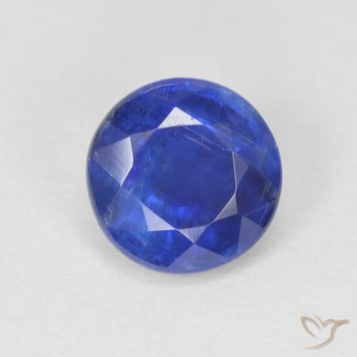 1.12ct Natural Navy Blue Kyanite, Round, SI