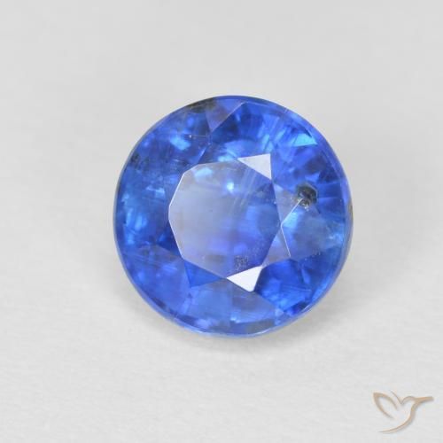 1.27 ct Blue Kyanite Stone, Natural Kyanite in Round Facet Shape for Sale