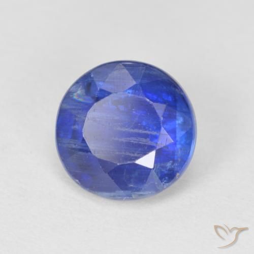 1.32 ct Blue Kyanite Stone, Natural Kyanite in Round Facet Shape for Sale