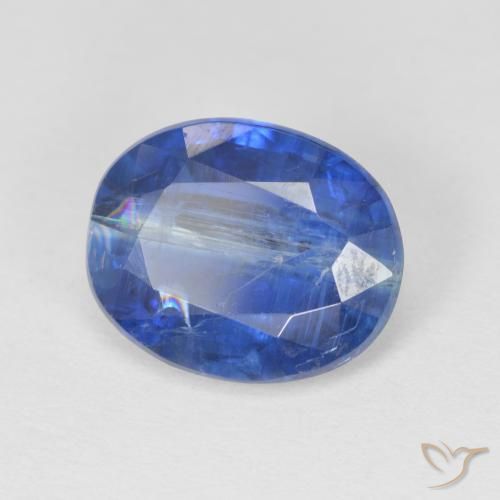 4.08 ct Blue Kyanite Stone, Natural Kyanite in Oval Facet Shape for Sale