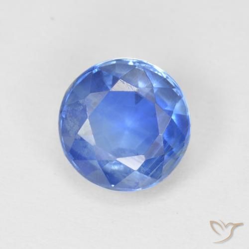 1.21ct Natural Light Navy Blue Kyanite, Round, SI