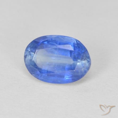 1.23 ct Blue Kyanite Stone, Natural Kyanite in Oval Facet Shape for Sale