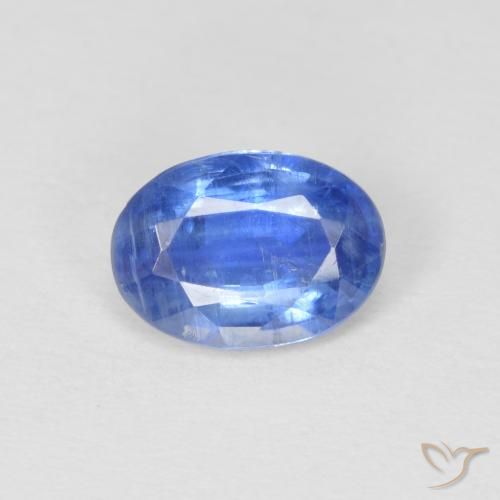 0.87ct Natural Light Navy Blue Kyanite, Oval, SI