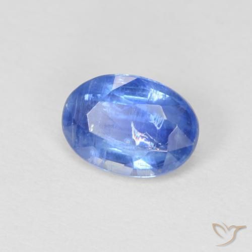 0.87 ct Blue Kyanite Stone, Natural Kyanite in Oval Facet Shape for Sale