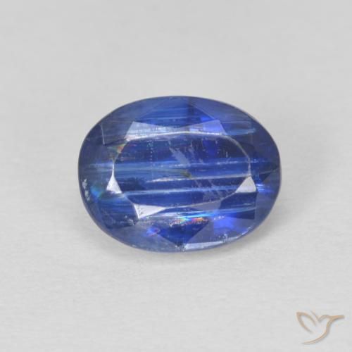 1.25ct Natural True Blue Kyanite, Oval, SI, Photo A