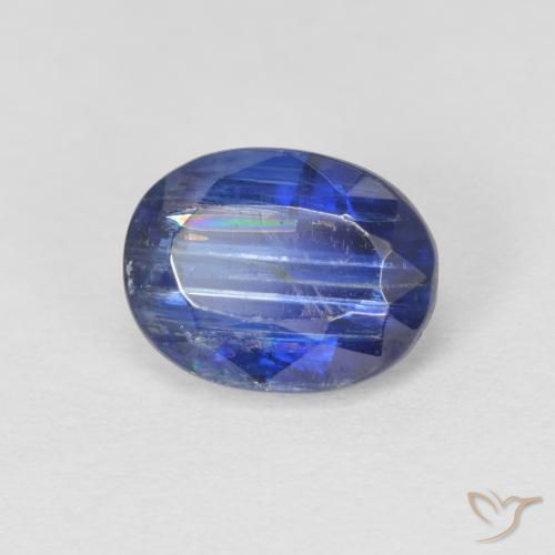 1.25 ct Blue Kyanite Stone, Natural Kyanite in Oval Facet Shape for Sale