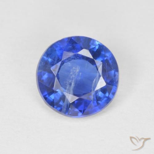 0.79ct Natural True Blue Kyanite, Round, SI