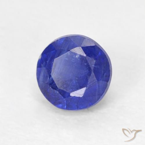 0.34 ct Blue Kyanite Stone, Natural Kyanite in Round Facet Shape for Sale