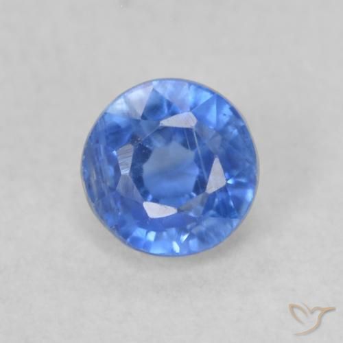 0.33ct Natural Light Navy Blue Kyanite, Round, VS-SI