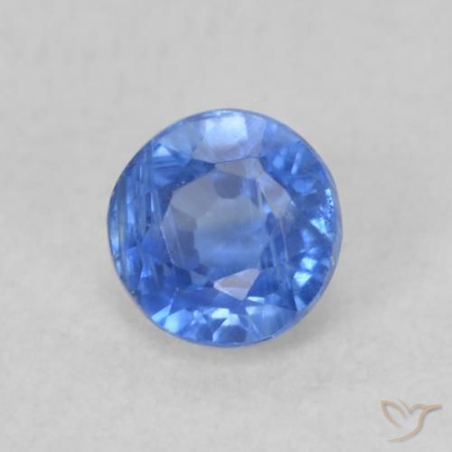 0.33 ct Blue Kyanite Stone, Natural Kyanite in Round Facet Shape for Sale