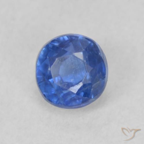 0.38 ct Blue Kyanite Stone, Natural Kyanite in Round Facet Shape for Sale