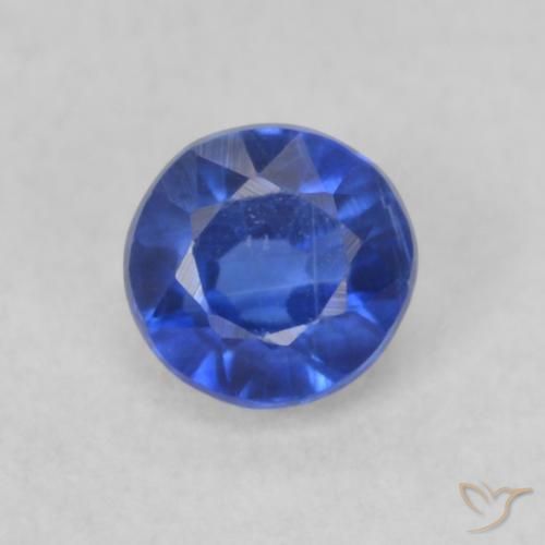 0.36ct Natural Dark Blue Kyanite, Round, VS