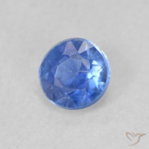 0.32 ct Blue Kyanite Stone, Natural Kyanite in Round Facet Shape for Sale