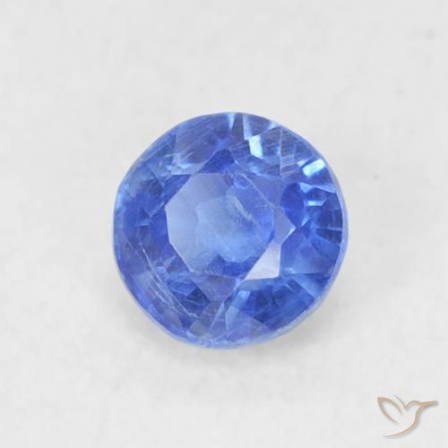 0.30 ct Blue Kyanite Stone, Natural Kyanite in Round Facet Shape for Sale