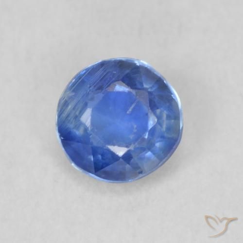 0.28ct Natural Dark Blue Kyanite, Round, VS