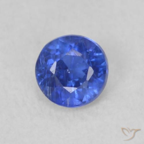 0.29ct Natural Deep Azure Blue Kyanite, Round, VS
