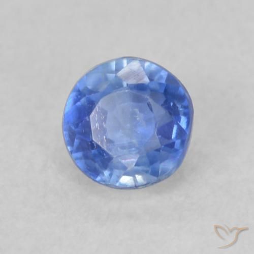 0.33 ct Blue Kyanite Stone, Natural Kyanite in Round Facet Shape for Sale