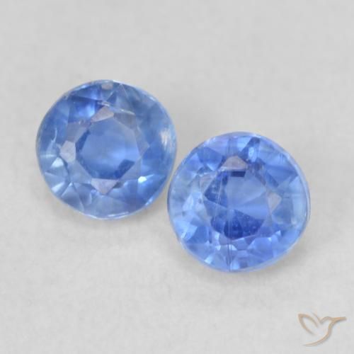 0.60 ctw Blue Kyanite Stones, Natural Kyanite in Round Facet Shape for Sale