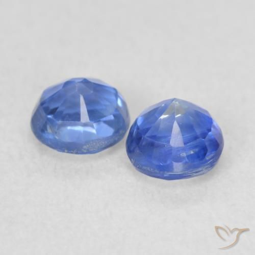 Kyanite Gemstones in 3.7 mm Size for Sale, Kyanite Stones in Light Navy Blue Color