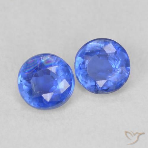0.48 ctw Blue Kyanite Stones, Natural Kyanite in Round Facet Shape for Sale