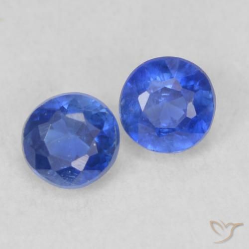 0.65 ctw Blue Kyanite Stones, Natural Kyanite in Round Facet Shape for Sale