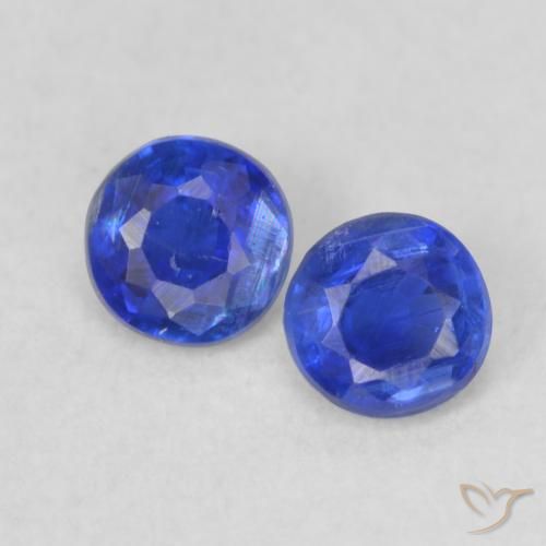 0.48ctw Natural Deep Blue Kyanite, Round, VS-SI