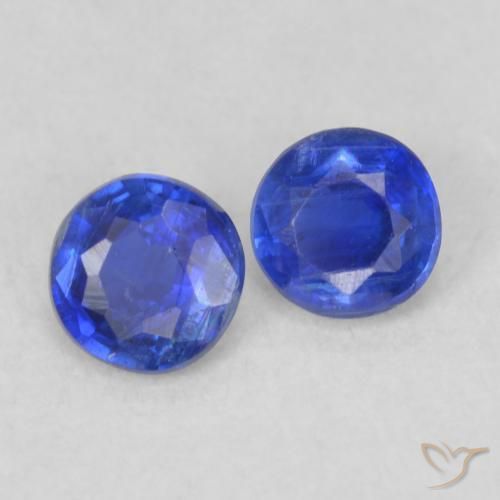 0.48 ctw Blue Kyanite Stones, Natural Kyanite in Round Facet Shape for Sale