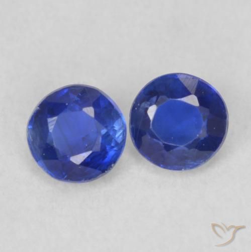 0.54 ctw Blue Kyanite Stones, Natural Kyanite in Round Facet Shape for Sale