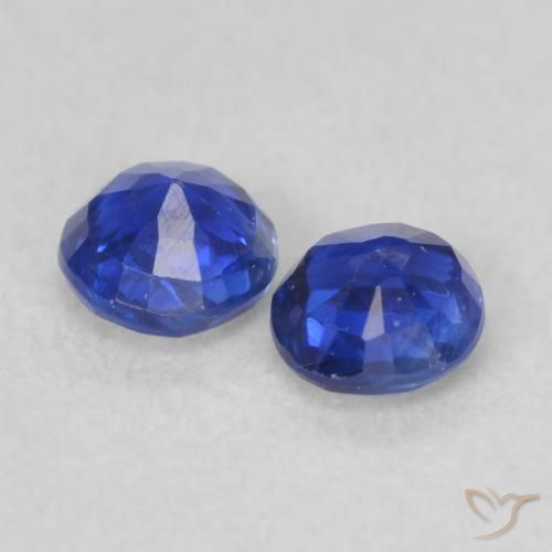 Kyanite Gemstones in 3.7 mm Size for Sale, Kyanite Stones in Dark Blue Color