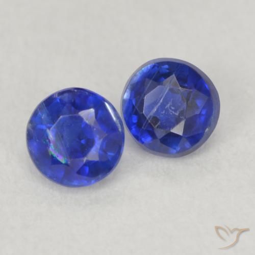 0.56 ctw Blue Kyanite Stones, Natural Kyanite in Round Facet Shape for Sale