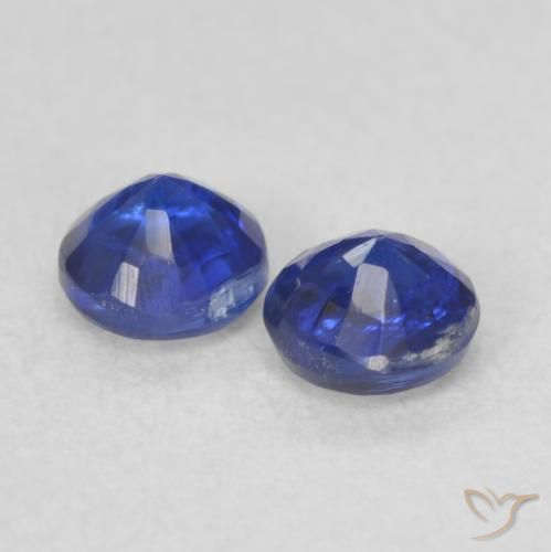 Kyanite Gemstones in 3.7 mm Size for Sale, Kyanite Stones in Deep Blue Color