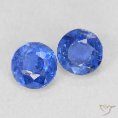 0.60 ctw Blue Kyanite Stones, Natural Kyanite in Round Facet Shape for Sale