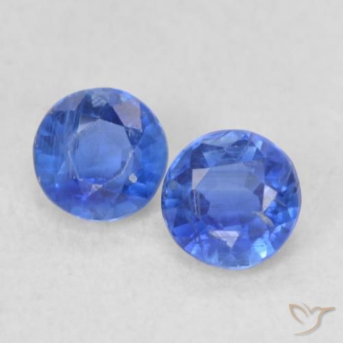 0.60ctw Natural Dark Blue Kyanite, Round, VS-SI
