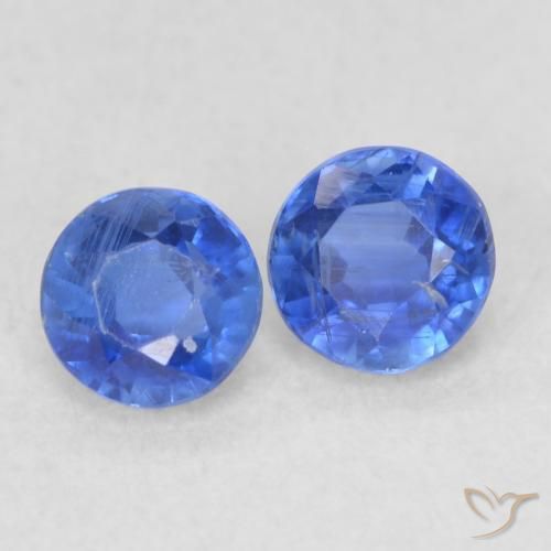 0.60 ctw Blue Kyanite Stones, Natural Kyanite in Round Facet Shape for Sale