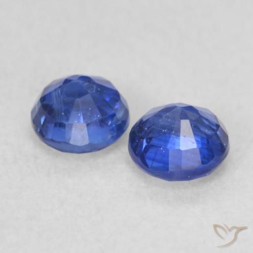 Kyanite Gemstones in 3.8 mm Size for Sale, Kyanite Stones in Dark Blue Color