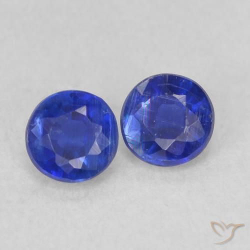 0.51 ctw Blue Kyanite Stones, Natural Kyanite in Round Facet Shape for Sale
