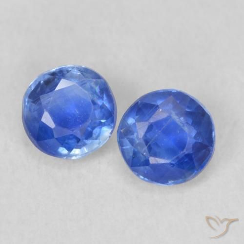 0.55ctw Natural Egyptian Blue Kyanite, Round, VS-SI