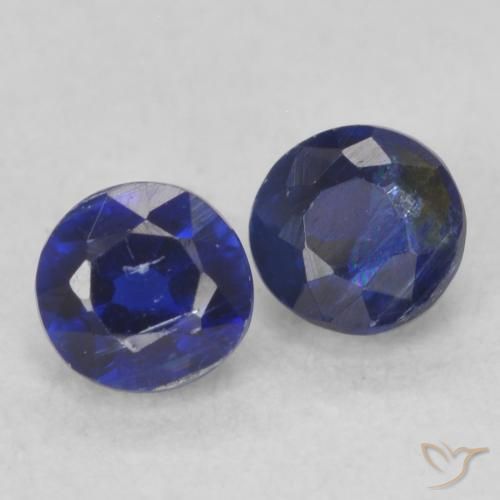 0.56 ctw Blue Kyanite Stones, Natural Kyanite in Round Facet Shape for Sale