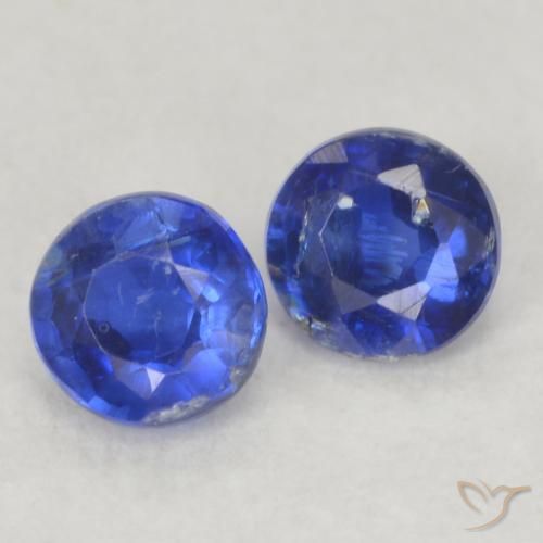 0.45 ctw Blue Kyanite Stones, Natural Kyanite in Round Facet Shape for Sale