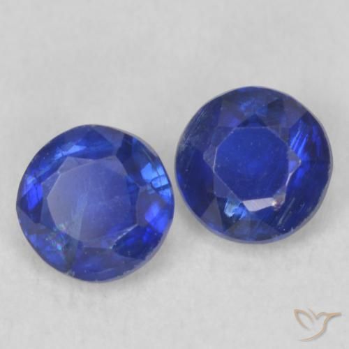 0.53 ctw Blue Kyanite Stones, Natural Kyanite in Round Facet Shape for Sale
