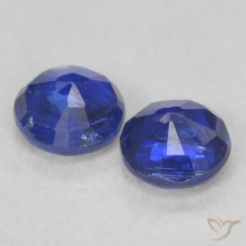 Kyanite Gemstones in 3.8 mm Size for Sale, Kyanite Stones in Dark Blue Color
