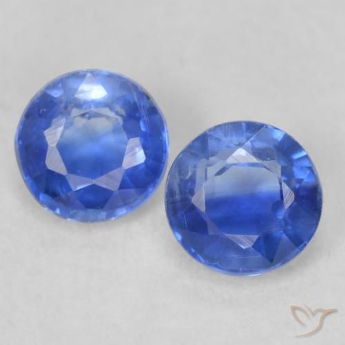 0.54ctw Natural True Blue Kyanite, Round, VS-SI