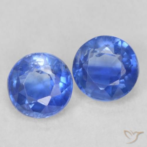 0.54 ctw Blue Kyanite Stones, Natural Kyanite in Round Facet Shape for Sale