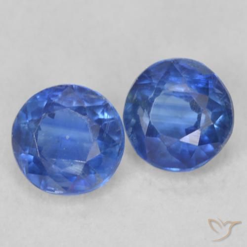 0.57 ctw Blue Kyanite Stones, Natural Kyanite in Round Facet Shape for Sale