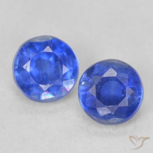 0.51ctw Natural True Blue Kyanite, Round, VS-SI