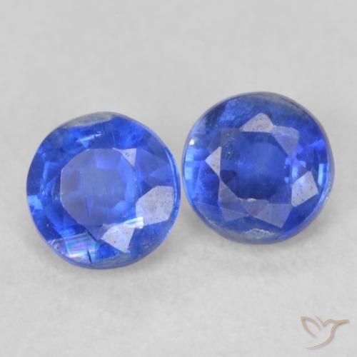 0.51 ctw Blue Kyanite Stones, Natural Kyanite in Round Facet Shape for Sale