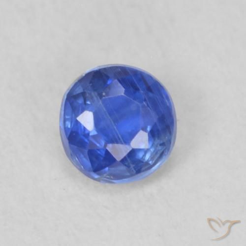 0.26ct Natural Dark Blue Kyanite, Round, VS