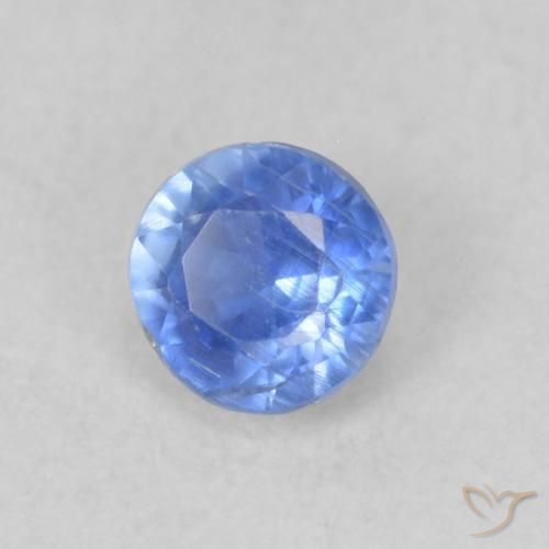 0.33 ct Blue Kyanite Stone, Natural Kyanite in Round Facet Shape for Sale